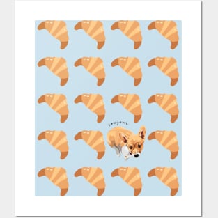 Corgi and Croissant Posters and Art